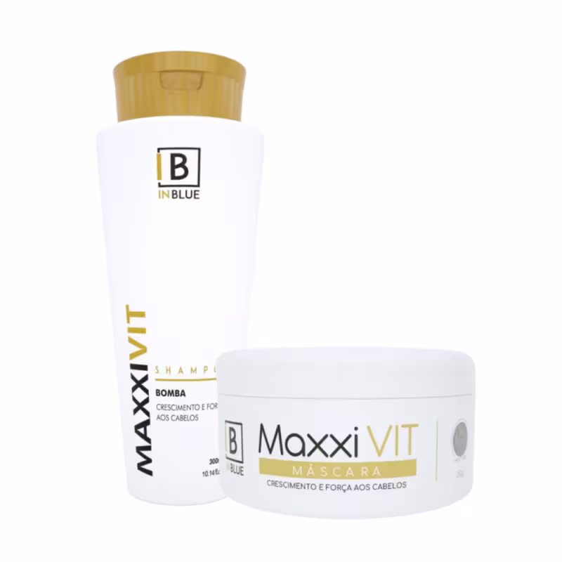 Kit Maxxi Vit Inblue Shampoo E Máscara Crescimento E Força