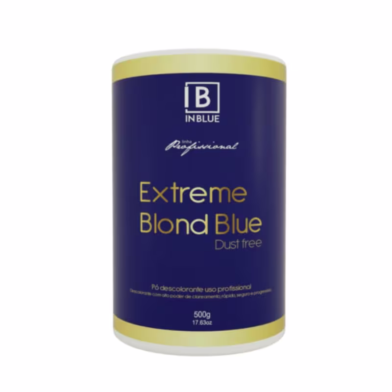 Kit Pó Descolorante Inblue Extreme Blond Blue + Ox 5 Volumes 900ml