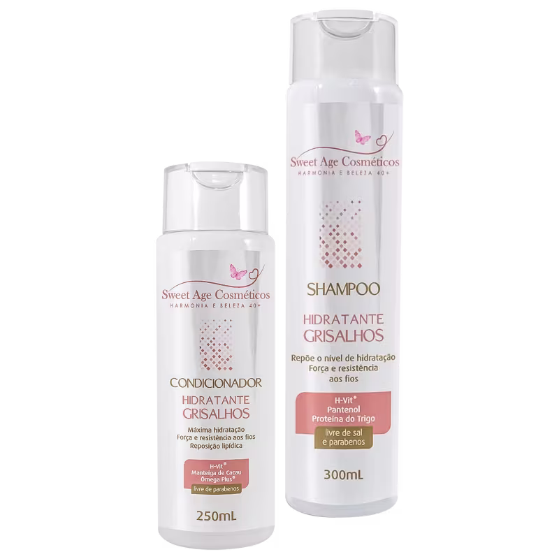 Kit Grisalhos Hidratante (Porosos/Ressecados) Shampoo+Condicionador