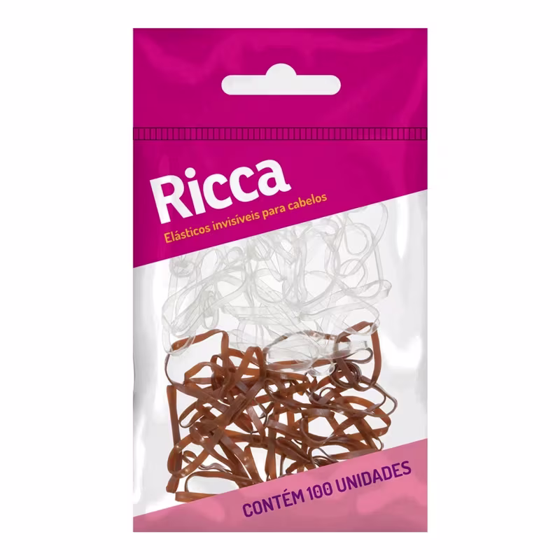 Ricca - Elásticos Invisíveis (100 Unidades)
