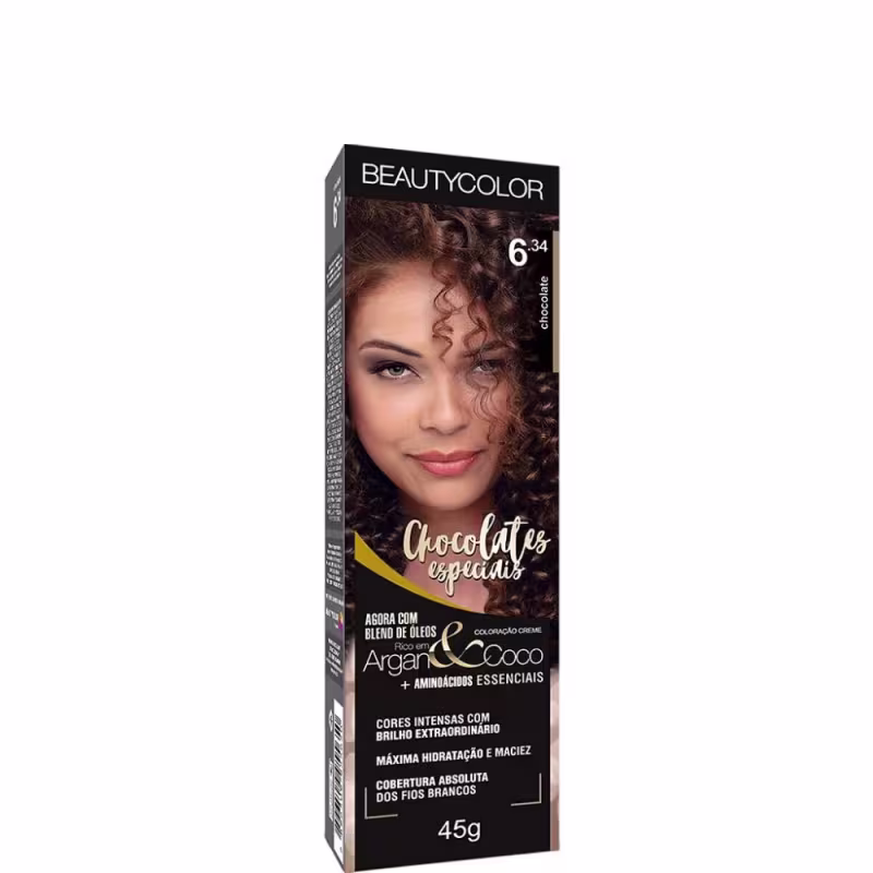 Tinta Beauty Color Coloração Creme 6.34 Chocolate 45g