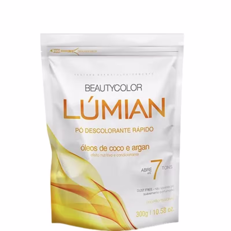 Pó Descolorante Beauty Color Lúmian Óleos de Coco e Argan 7 Tons 300g