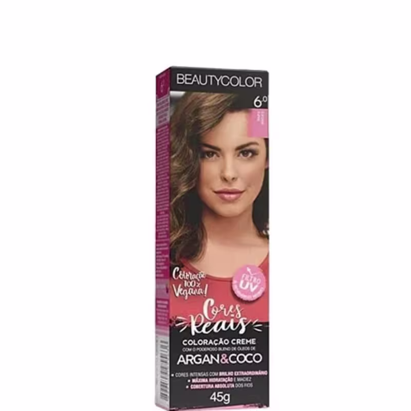 Tinta Beauty Color Bisnaga de Coloração Creme 6.0 Louro Escuro 45g