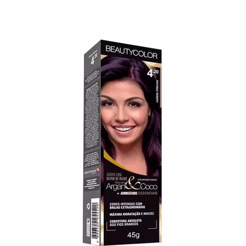 Tinta Beauty Color Coloração Creme 4.20 Violeta Intenso 45g