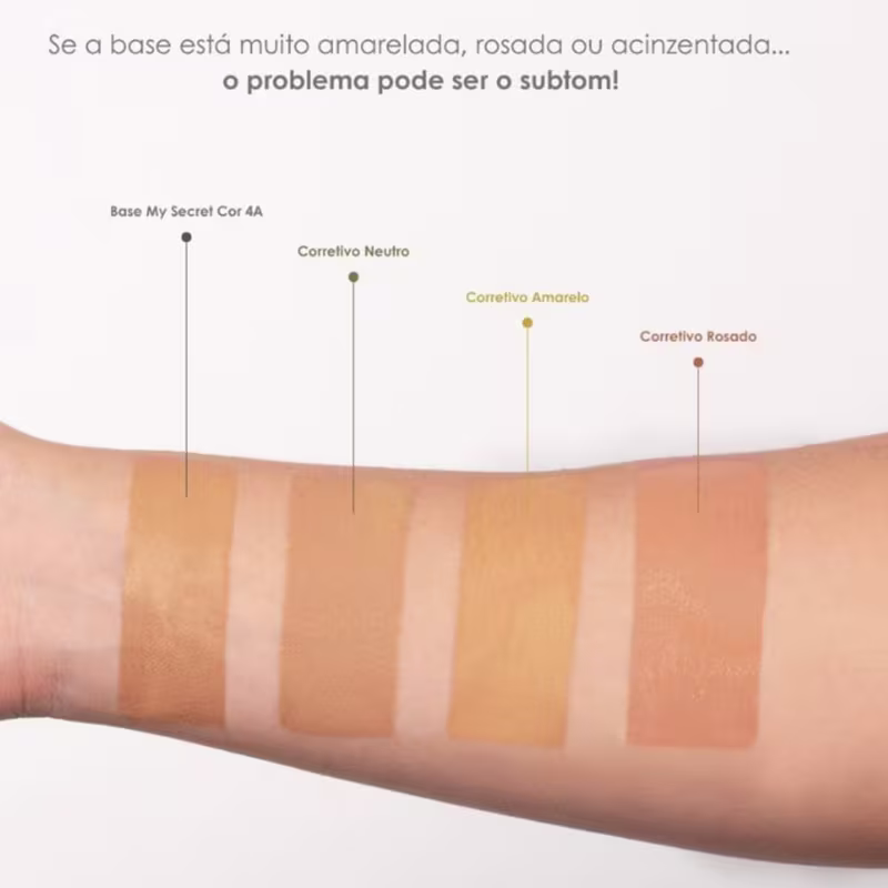 Kit Dalla Makeup Minha Cor Perfeita Trio Corretores De Subtom (3 Produtos)