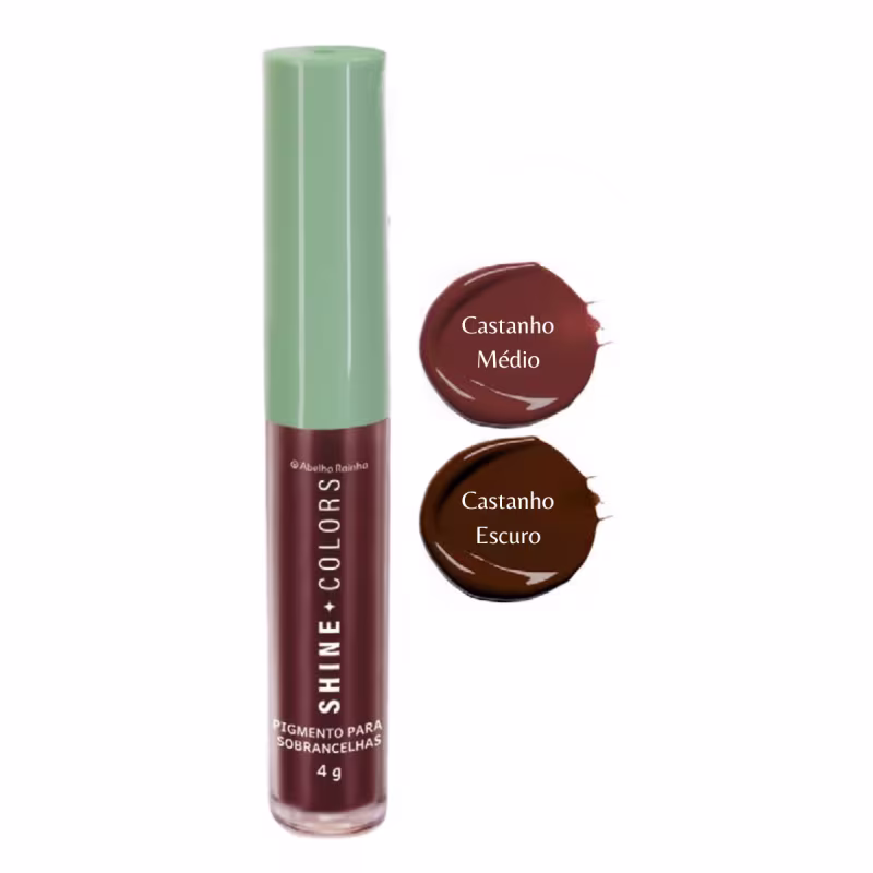 Abelha Rainha Shine Colors Castanho Escuro - Pigmento para Sobrancelha 4g