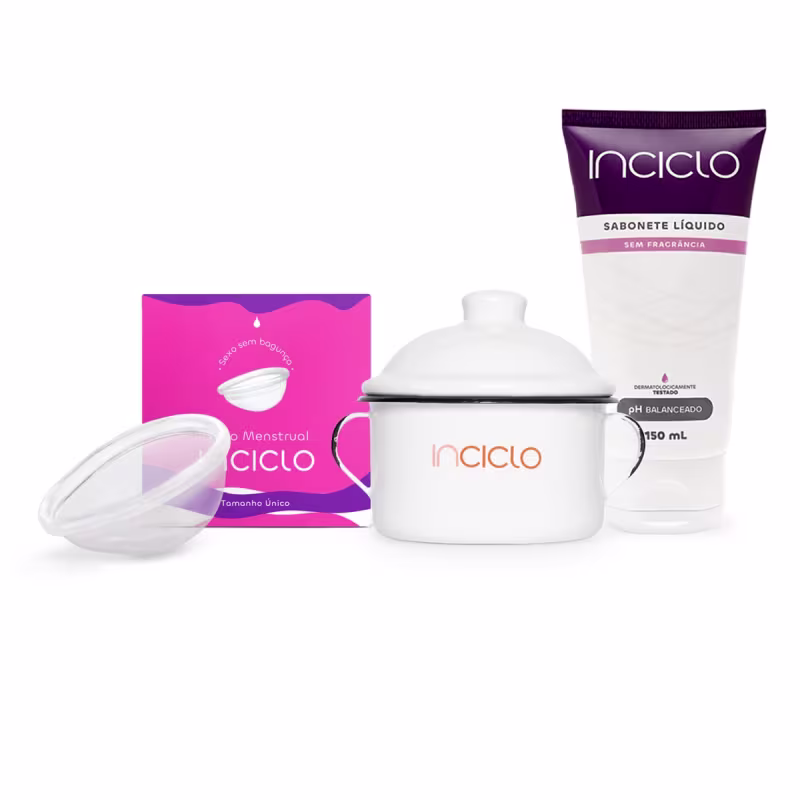 Kit Disco Menstrual + Panelinha Inciclo + Sabonete Inciclo - Neutro