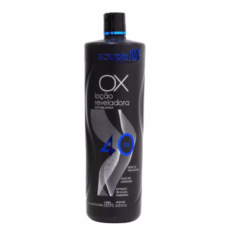 Kit Pó Descolorante Plex E Ox 40 Vol. Loção Reveladora Soupleliss