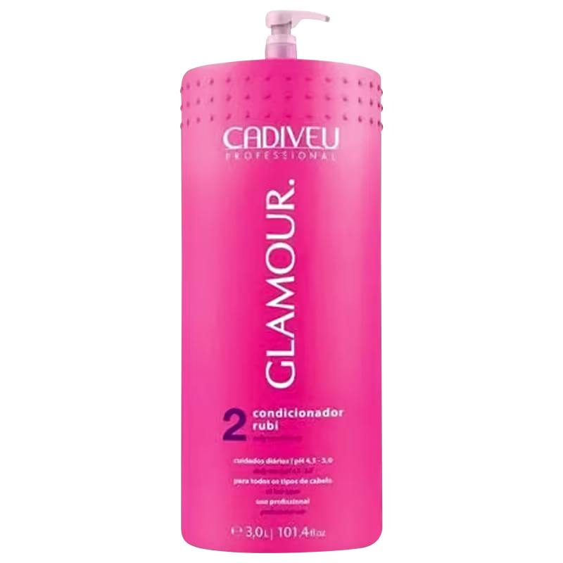 Kit Cadiveu Glamour Rubi Salon (Shampoo 3000ml e Condicionador 3000ml)