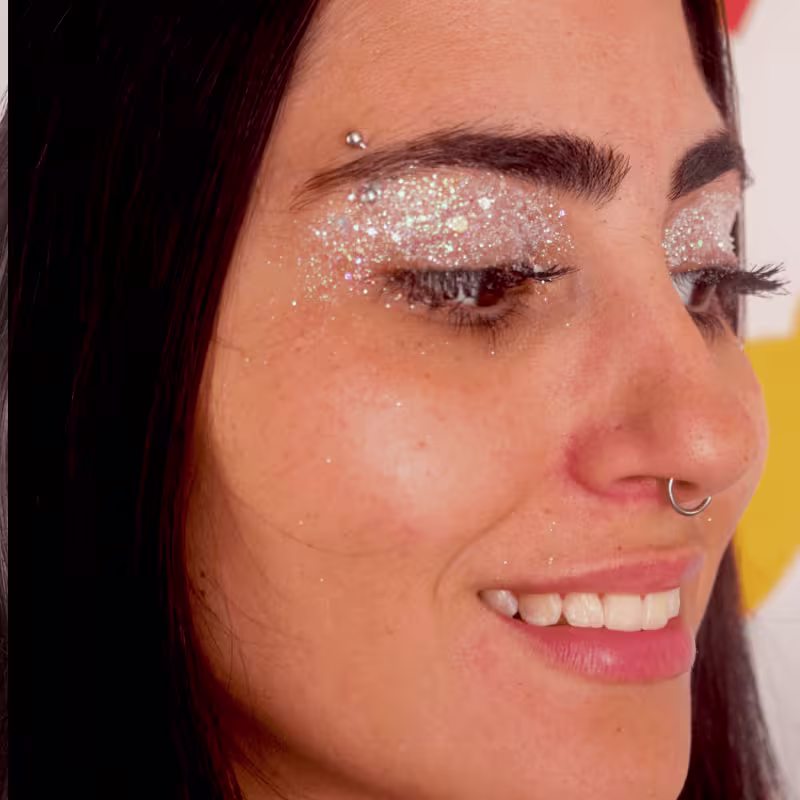 Glitter Flocado Branco Holográfico Garrafinha 5g