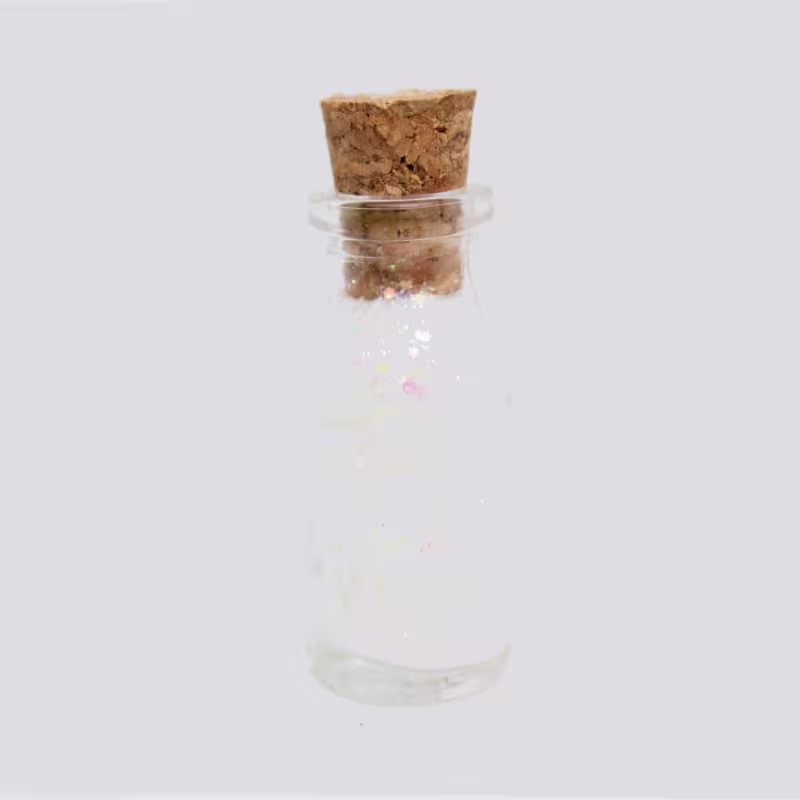 Glitter Flocado Branco Holográfico Garrafinha 5g
