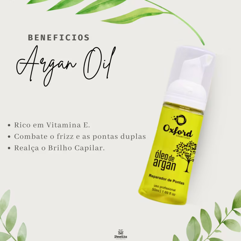 Oxford Cosméticos Óleo de Argan - Reparador de Pontas 50ml