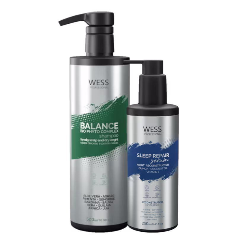 Kit Wess Balance Shampoo 500ml + Sleep Repair 250ml