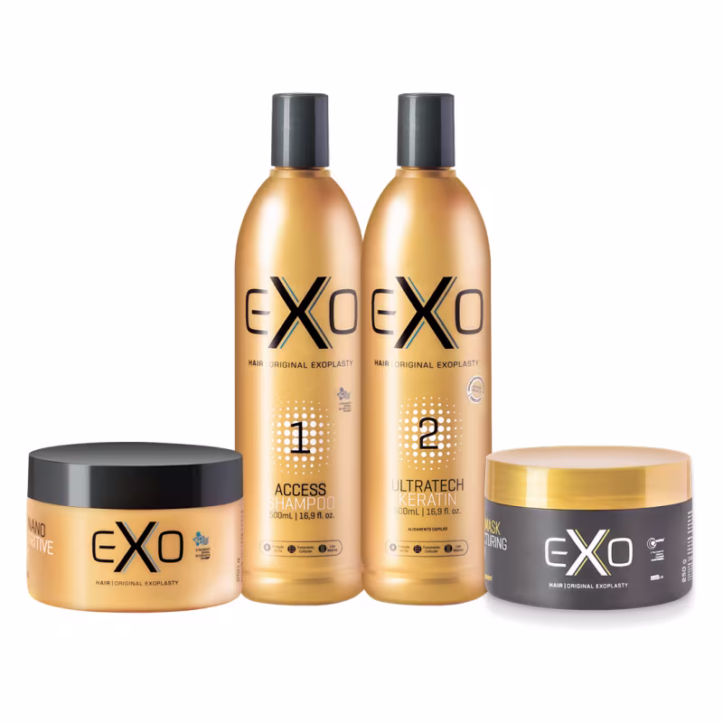 Kit Exo Hair Exoplastia Ultratech Keratin Tratamento Reconstrutor Nutritivo (4 Produtos)
