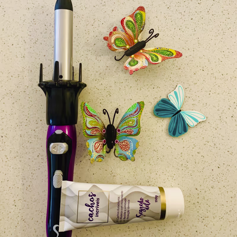 Kit Modelador de Cachos Automático Carol 28mm Bivolt  + Creme Protetor Térmico Cachos - Segredo Dela