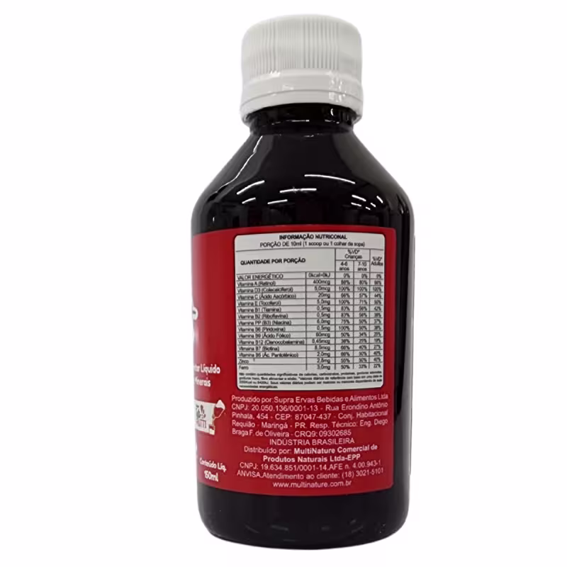 MultiNature MultiFort Suplemento Alimentar + Energia, + Imunidade Tônico Tutti Frutti 150ml