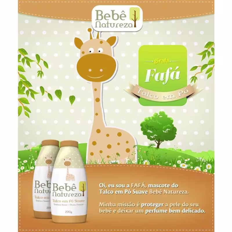 Bebê Natureza Talco em Pó Suave Recém Nascido 200g