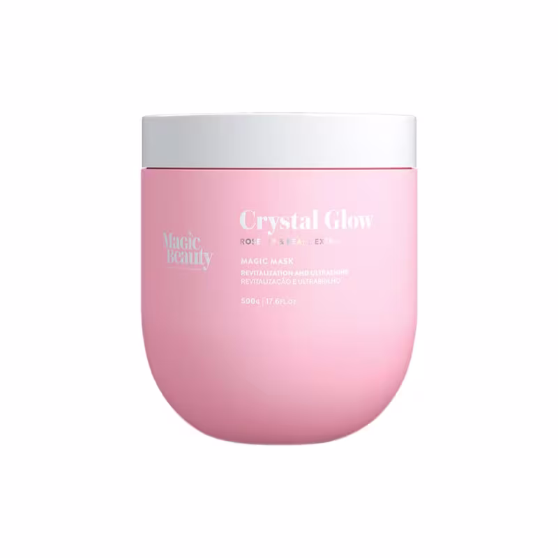 Magic Beauty Crystal Glow Revitalização e Ultrabrilho - Máscara Capilar 500g
