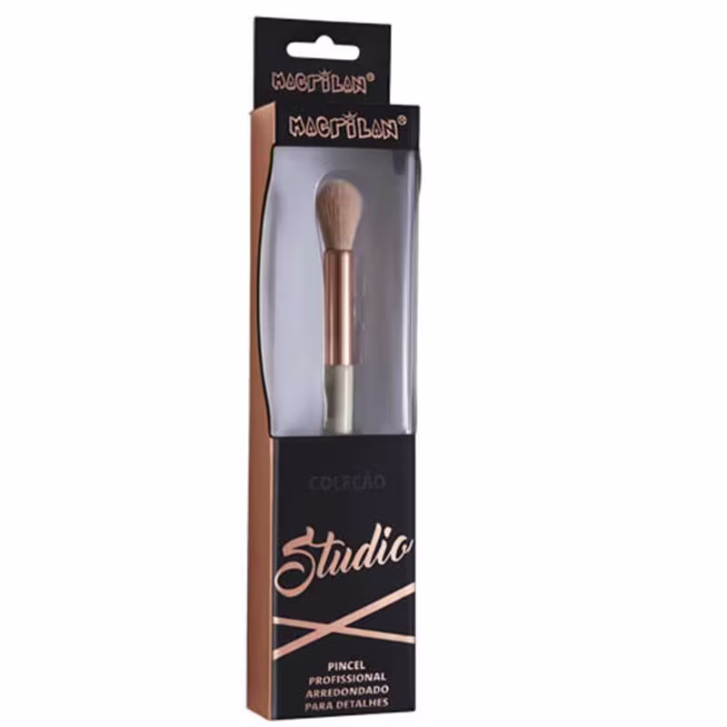 Pincel Profissional Arredondado para Detalhes E03 Linha Studio Macrilan