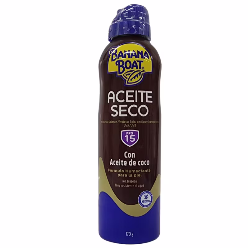 Banana Boat Aceite Seco FPS 15 - Protetor Solar em Spray 170g