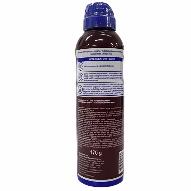 Banana Boat Aceite Seco FPS 15 - Protetor Solar em Spray 170g