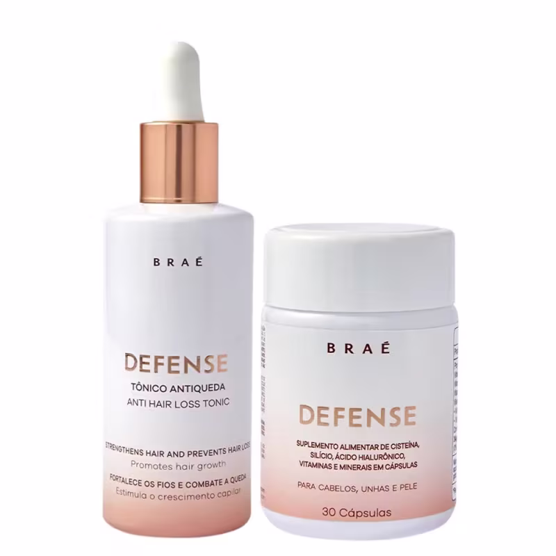Kit Braé Defense Antiqueda Tônico 60ml + Cápsulas 30un