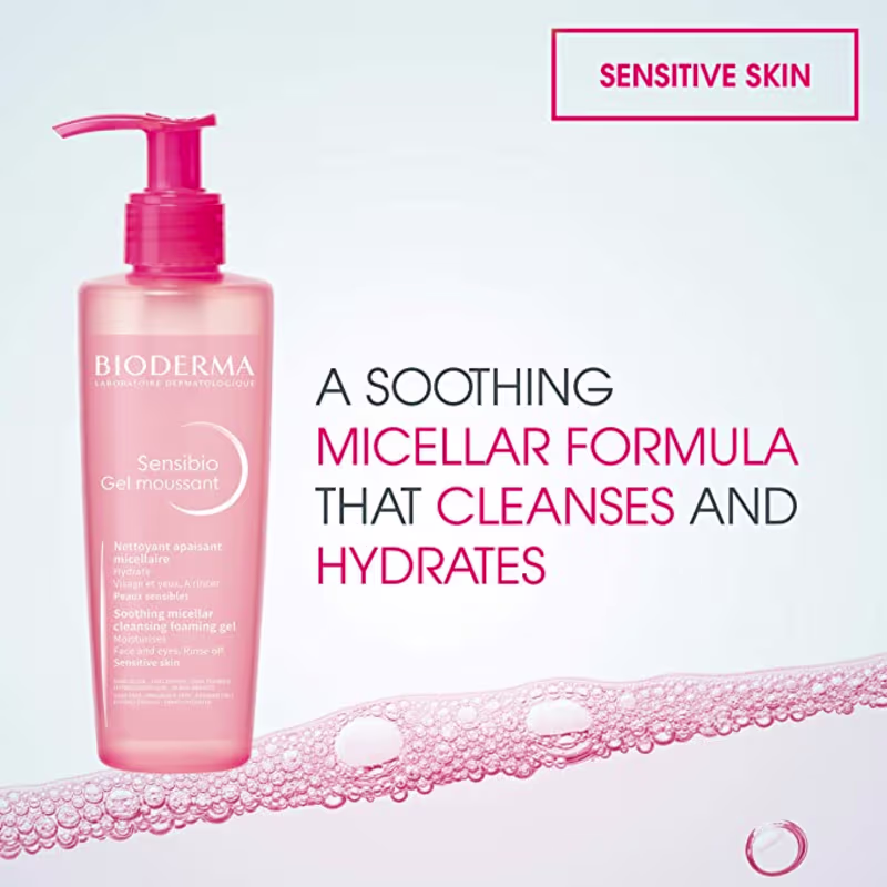 Bioderma Sensibio Gel Moussant - Gel de Limpeza Micelar Facial 500ml