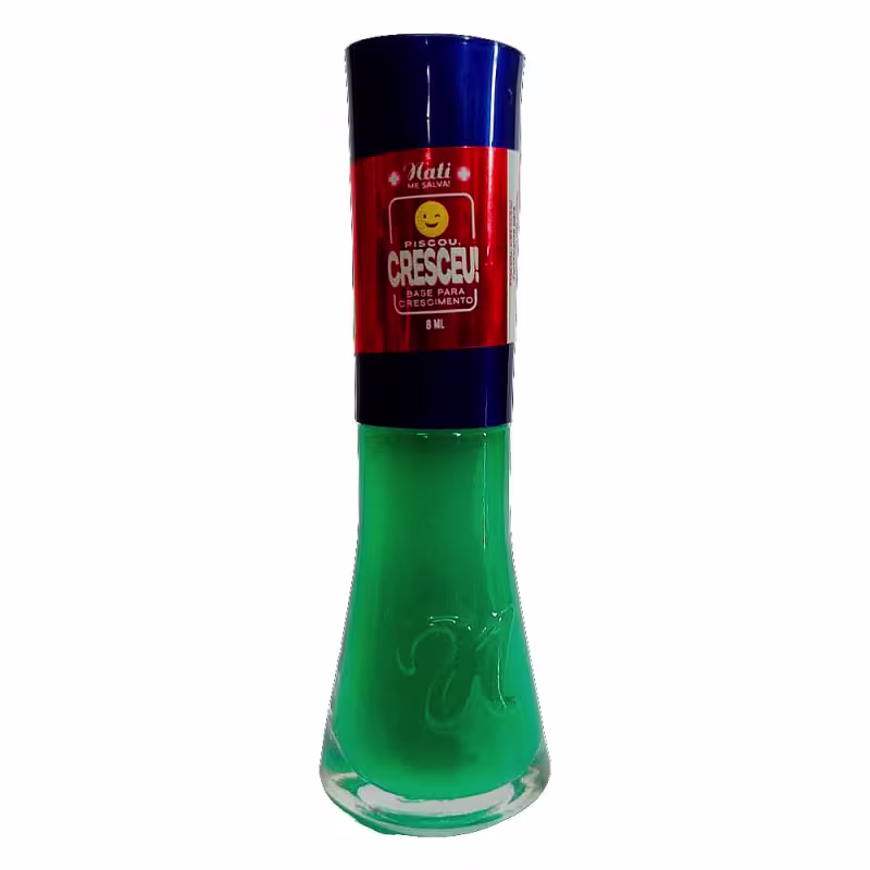 Esmalte Me Salva Secagem Rapida, Cobertura e Brilho - Nati Cor:Piscou, Cresceu! Fortificante para Crescimento da Unha