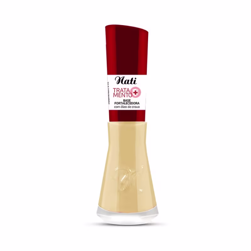 Esmaltes 8ml Linha de Tratamento 5 free para Unhas - Nati Tratamento:Base Fortalecedora