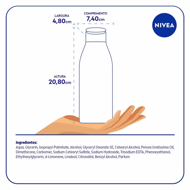 NIVEA Óleos Essenciais Flor de Laranjeira & Óleo de Abacate - Loção Hidratante 400ml