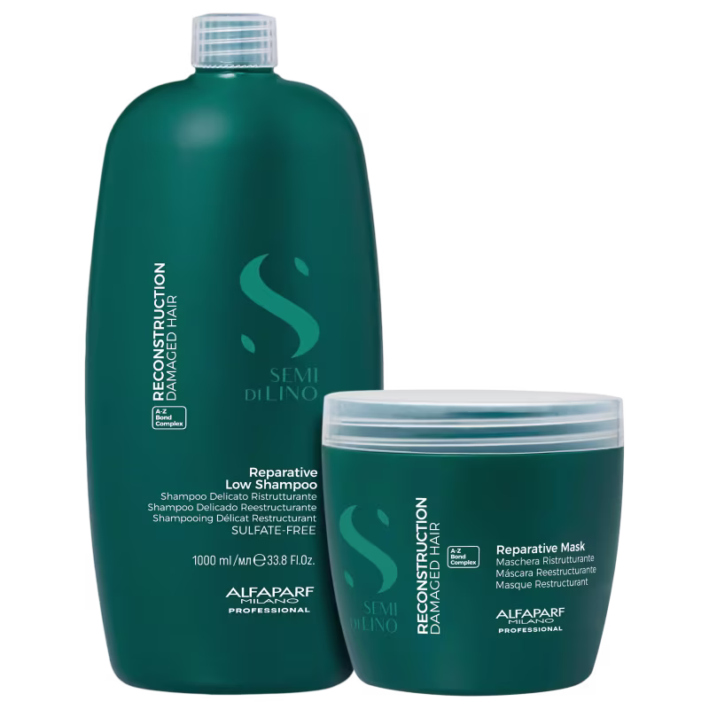 Kit Alfaparf Semi Di Lino Reconstruction Reparative Salon (2 Produtos)
