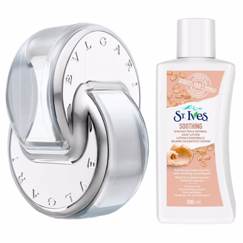 Perfume Feminino Omnia Crystalline Bvlgari Edt 40ml + Hidratante St. Ives.