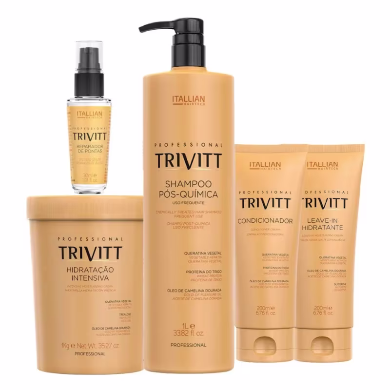 Kit Trivitt Hidratação Capilar Pós Química (5 itens)