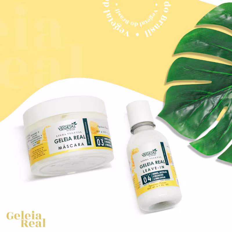 Kit Vegetal do Brasil Linha Vegetal Geleia Real Quarteto, 4 produtos.