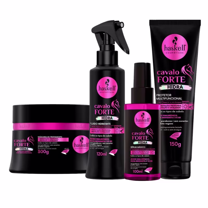 Kit Haskell Cavalo Forte Hidra Máscara 300g + Finalizadores