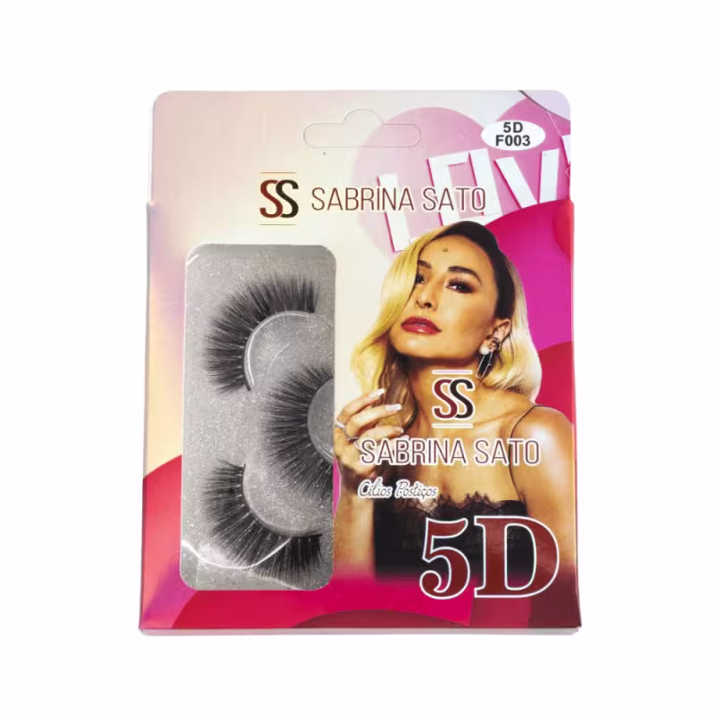 Cílios Postiços 5D F003 3 Pares Sabrina Sato Único