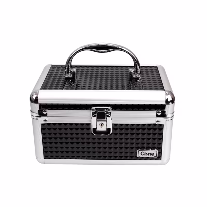 Cisne Pequena Cor Preta - Maleta de Maquiagem Profissional