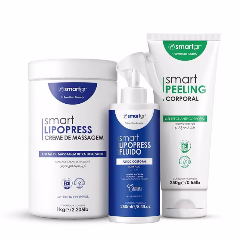 Kit Smart Gr Lipopress Creme & Fluido + Peeling (3 Produtos)