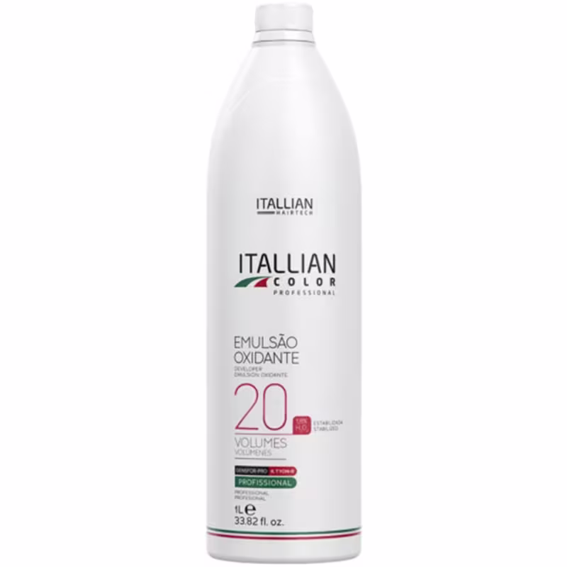 Itallian Hairtech Color Professional - Emulsão Oxidante Estabilizada 20 Volumes 1L