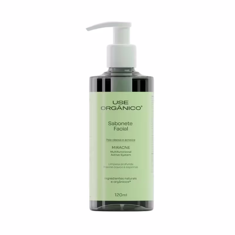 Sabonete Facial para Pele Oleosa Miracne 120ml - Use Orgânico