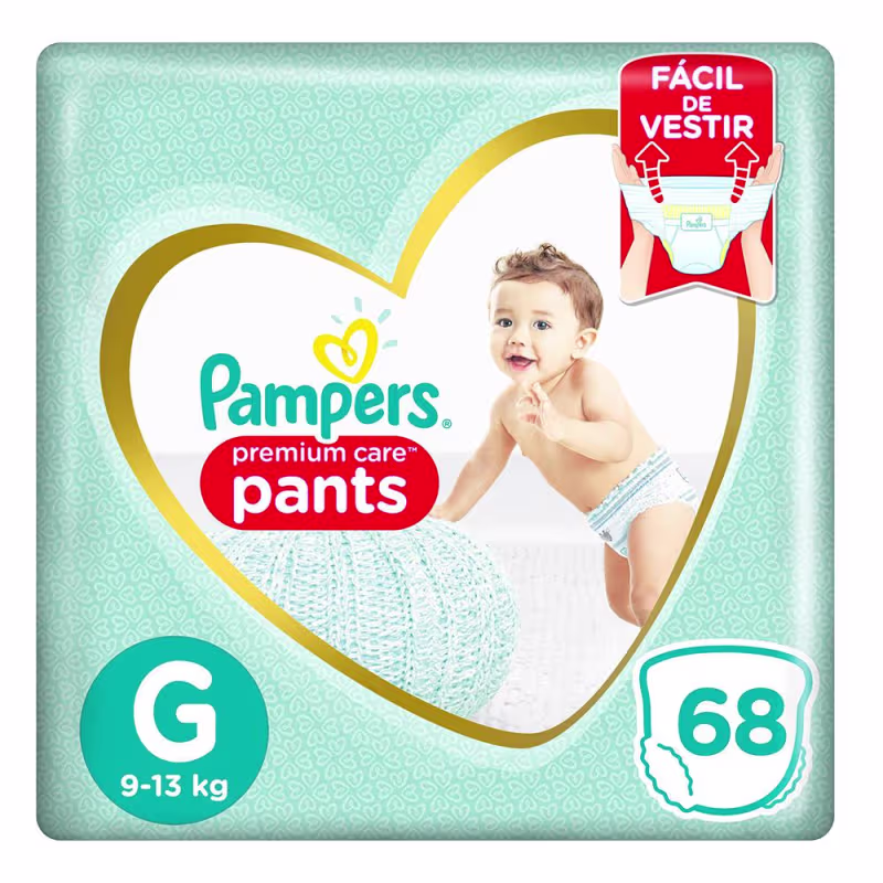 Fralda Pampers Pants Premium Care Jumbo G 68 Unidades
