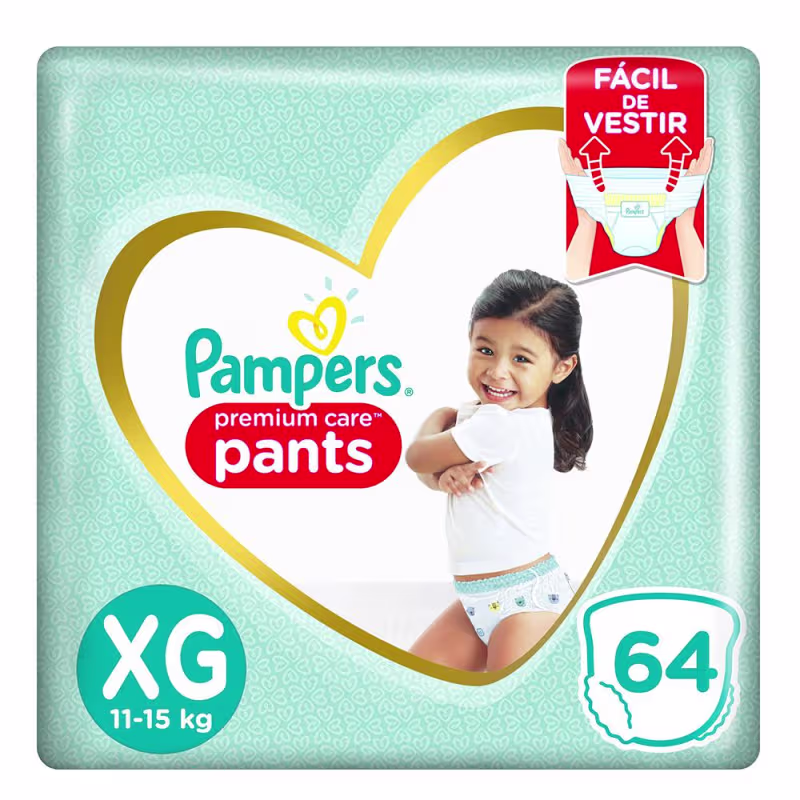 Fralda Pampers Pants Premium Care Jumbo XG 64 Unidades