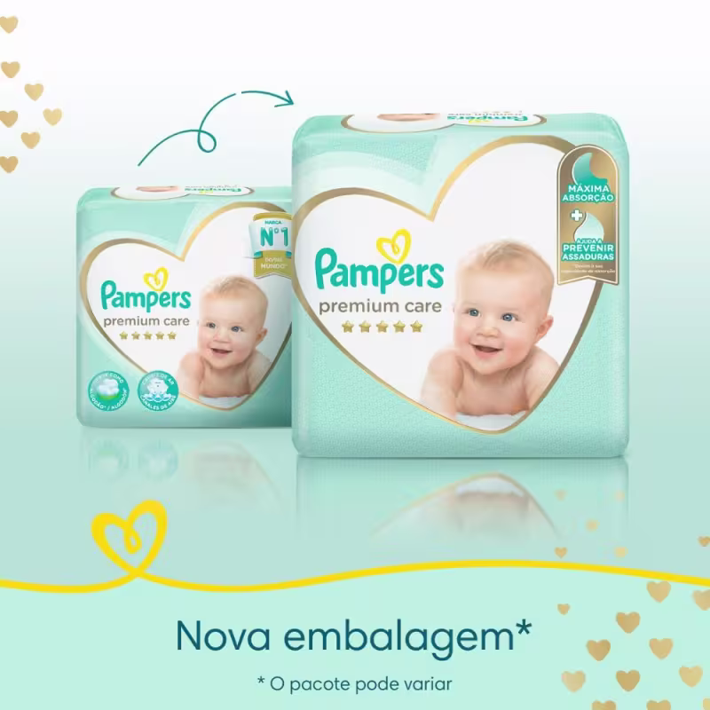 Fralda Pampers Premium Care Jumbo G 68 unidades