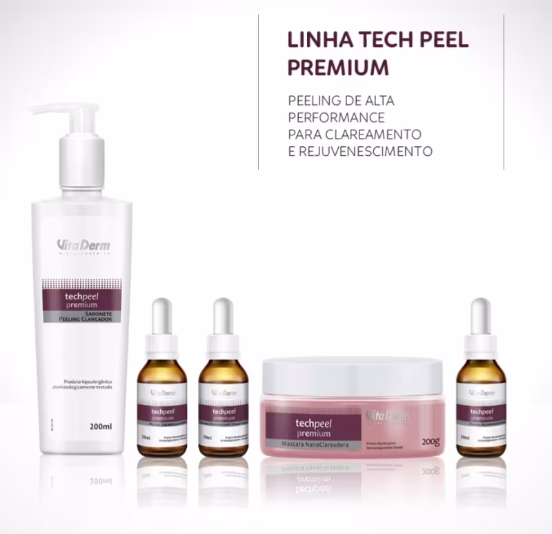 Kit Vita Derm Tech Peel Premium Tratamento Profissional (6 Produtos)