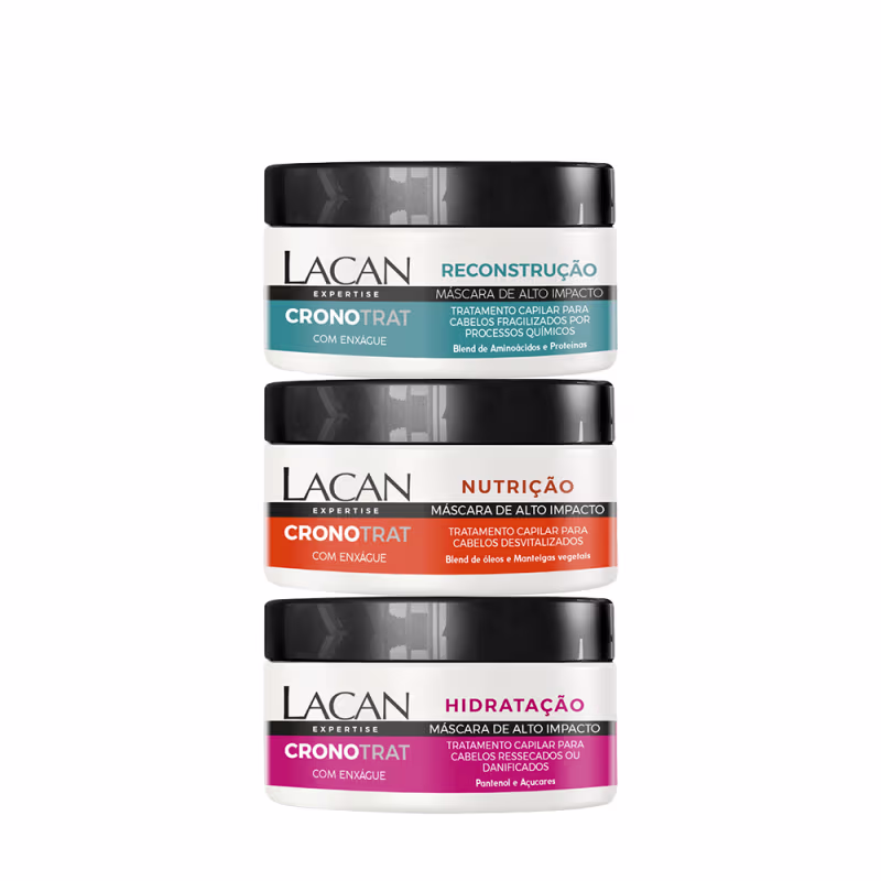 Kit Lacan Cronograma Capilar Completo (3 produtos)