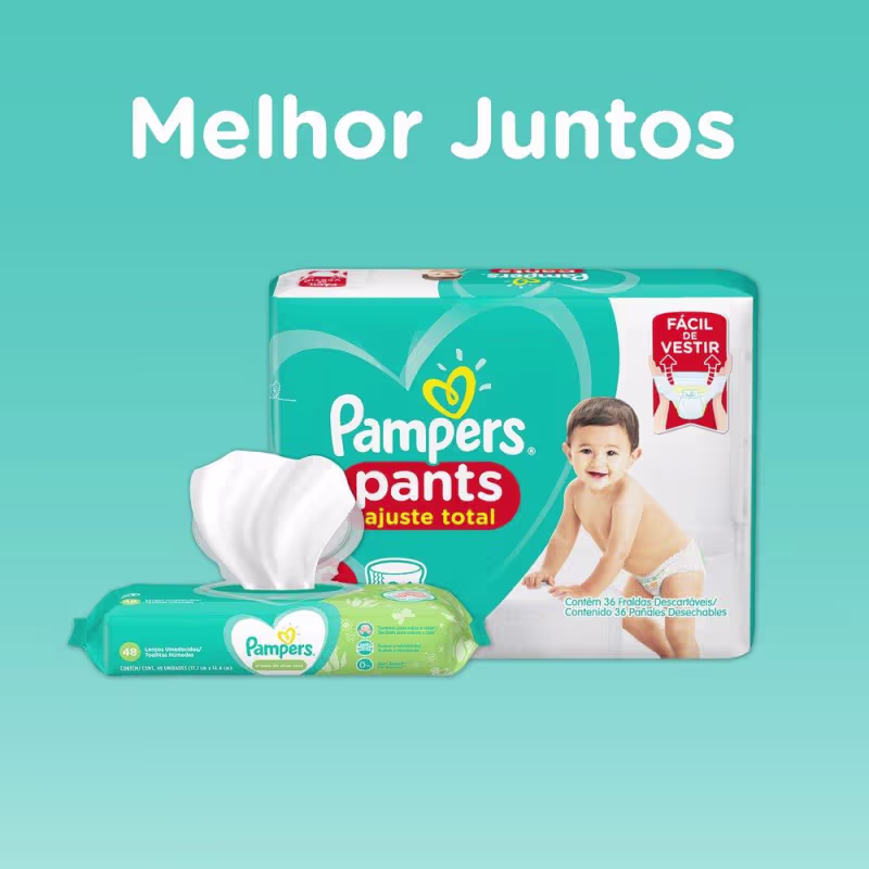 Fralda Pampers Pants Ajuste Total Mega XXG 28 Unidades
