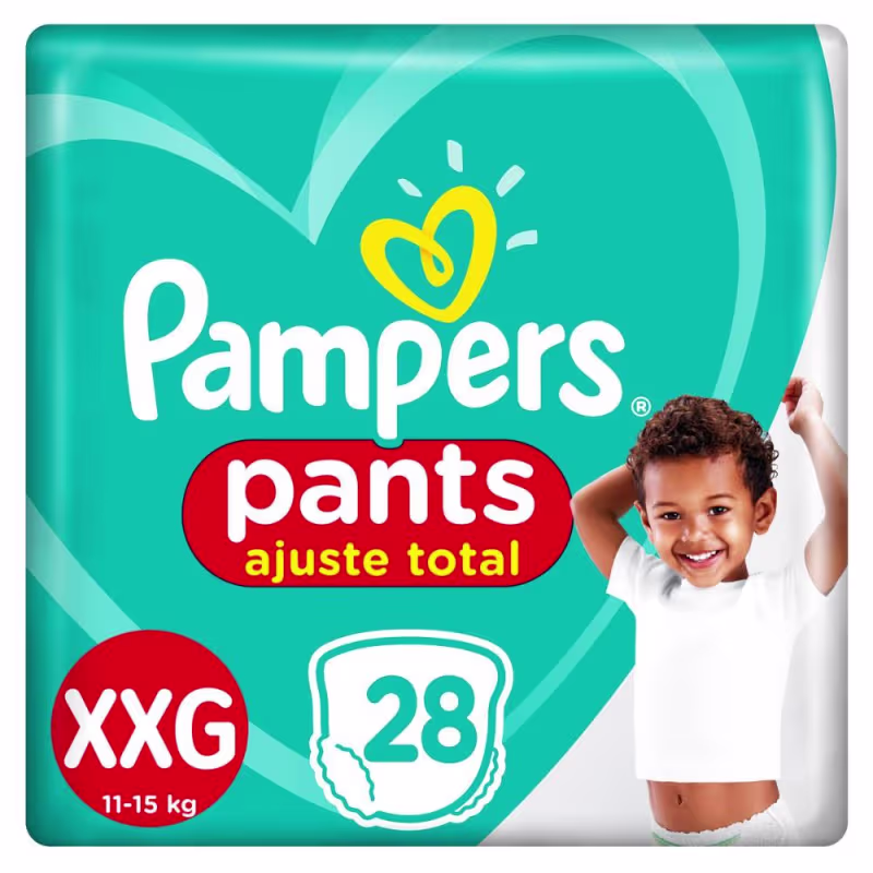 Fralda Pampers Pants Ajuste Total Mega XXG 28 Unidades