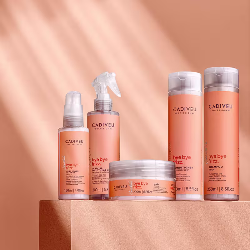 Kit Cadiveu Professional Bye Bye Frizz  Shampoo Leave-in e Máscara (3 produtos)