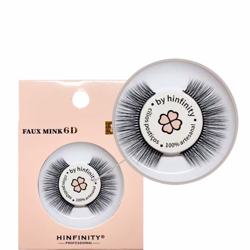 Hinfinity Par de Cílios Postiços Faux Mink 6D Efeito Natural COD 050