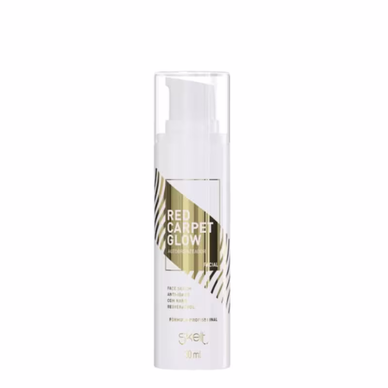 Kit Skelt Red Carpet Glow Água Autobronzeadora 140ml + Bronzeador Facial 30ml